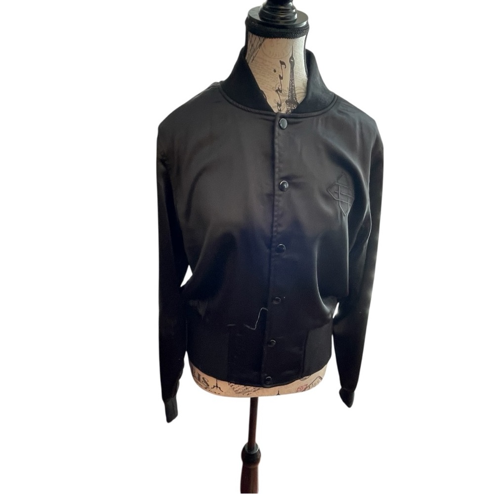 Beastmode Black Satin Bomber Jacket - Picture 2 of 7